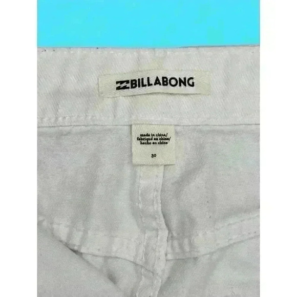 Bilibong Button Fly White Denim Mini Skirt - Picture 2 of 9